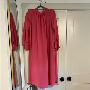 Elegant Pink Long Sleeve Dress